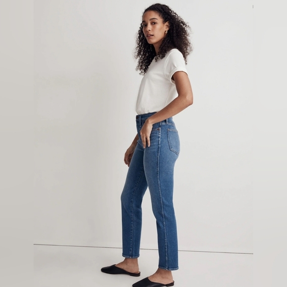 Madewell Stove Pipe Jeans Women's Size 31 Medium Wash Stretch - Picture 1 of 6